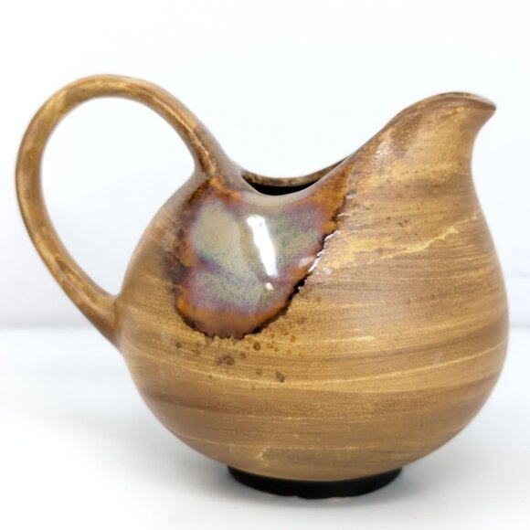 Sango Splash Creamer and Sugar bowl with lid Brown drip glaze Stoneware - Picture 5 of 16